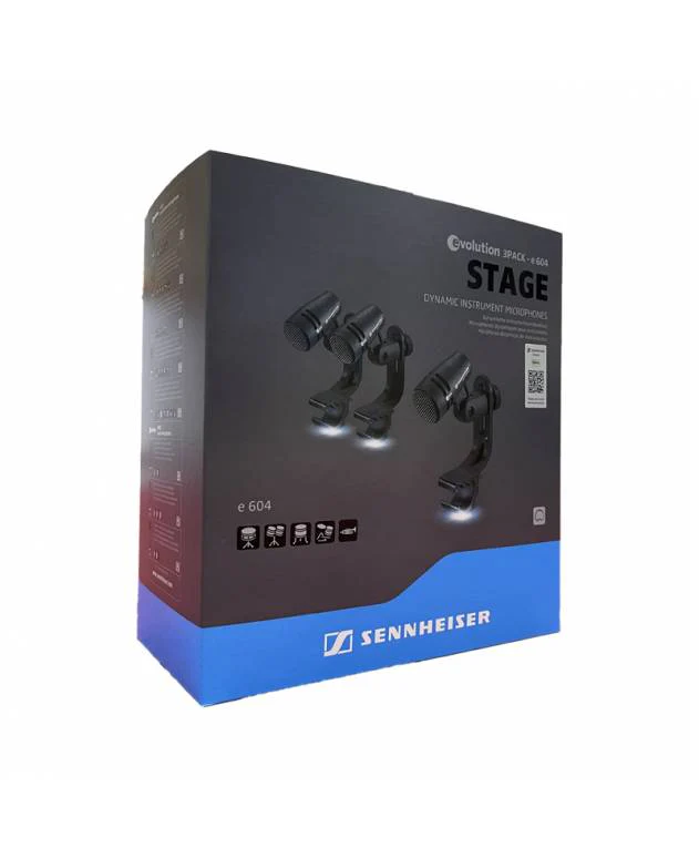 Sennheiser 3PACK e604 Microphone set with 3x e 604, instrument microphone, dynamic, cardioid