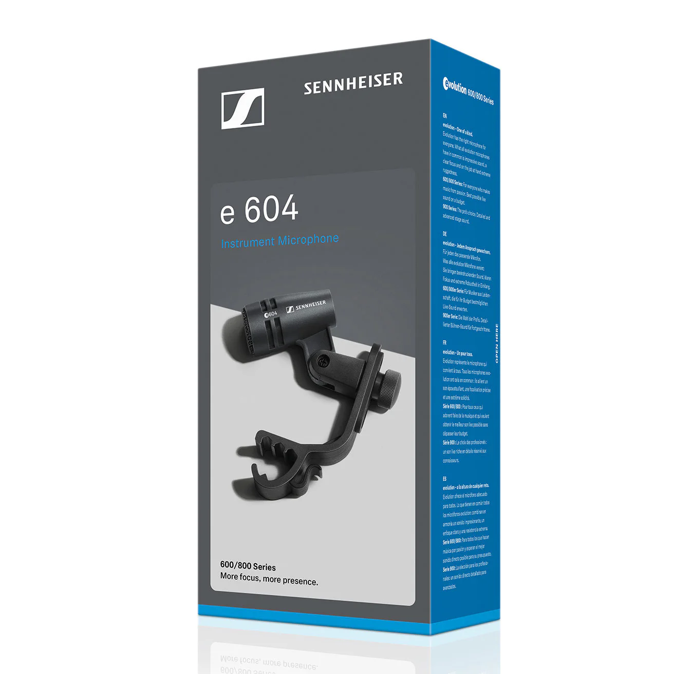 Sennheiser e 604 Instrument microphone cardioid, dynamic for drum rims and suspension mounts