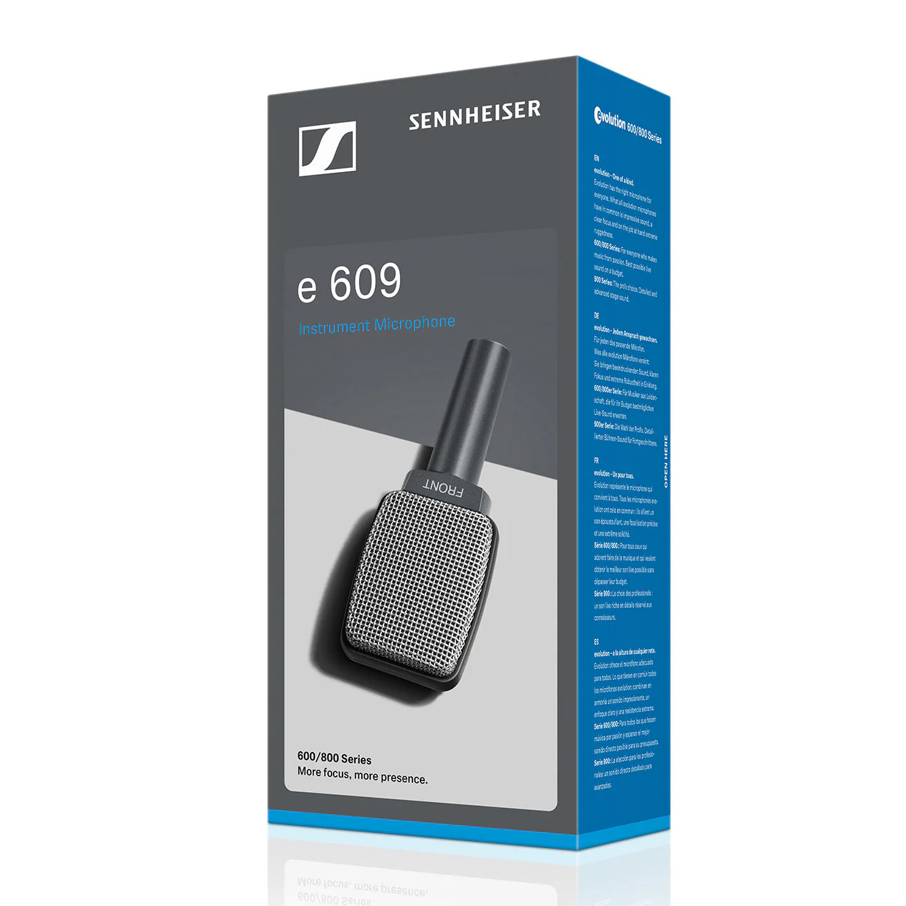Sennheiser e 609 SILVER Instrument microphone supercardioid, dynamic for guitar amplifiers with 3-pin XLR