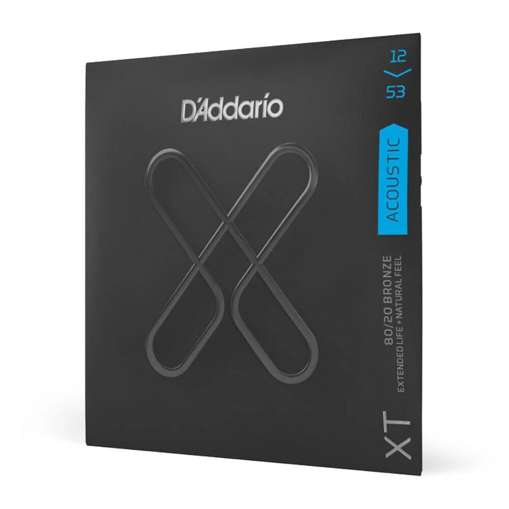 DAddario Xt Coated 80 20 Acoustic Strings 12 53