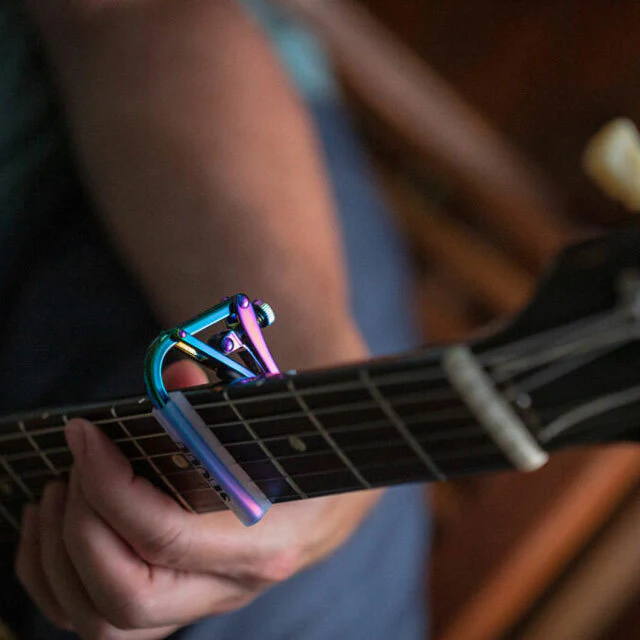 Shubb C1 Royale Steel String Guitar Capo in Paua Pearl Finish - Image 5