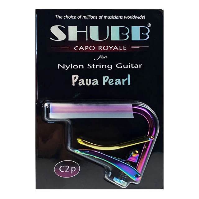 Shubb C2 Royale Nylon String Guitar Capo in Paua Pearl Finish - Image 3