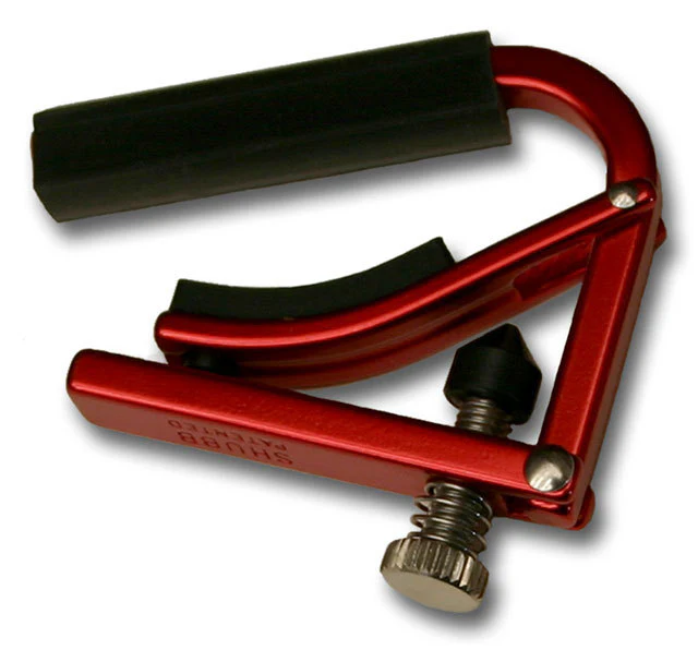Shubb Lite Ukulele Capo in Metallic Red Finish