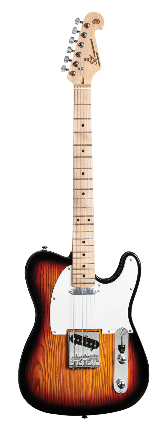 SX SE2SKTS - TL Style Guitar and Amp Pack – 2 Tone Sunburst - SX Guitar, 10 Watt Amp, Clip-On Tuner, Padded Bag, Strap, Picks, Lead, FREE Online Lessons