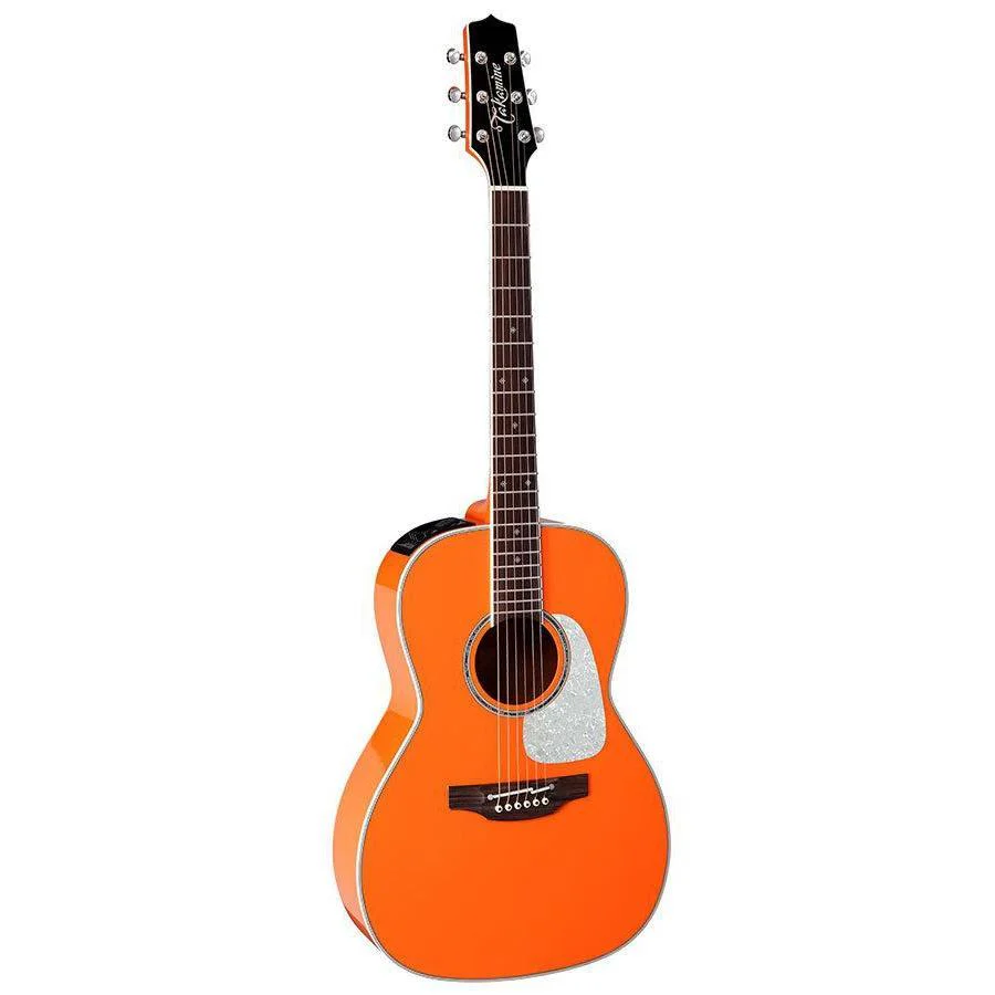 Takamine Custom Pro Series 3 New Yorker Ac El Guitar In Orange Gloss Finish