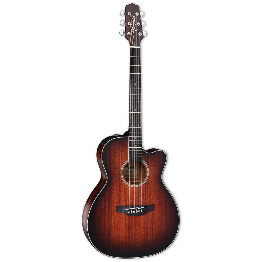 Takamine Custom Pro Series Orchestral Ac El Guitar With Cutaway In Shadow Burst Satin Finish