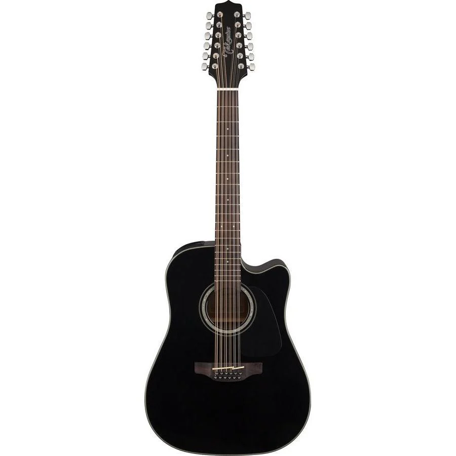 Takamine G30 Series 12 String Dreadnought Ac El Guitar With Cutaway In Black Gloss Finish