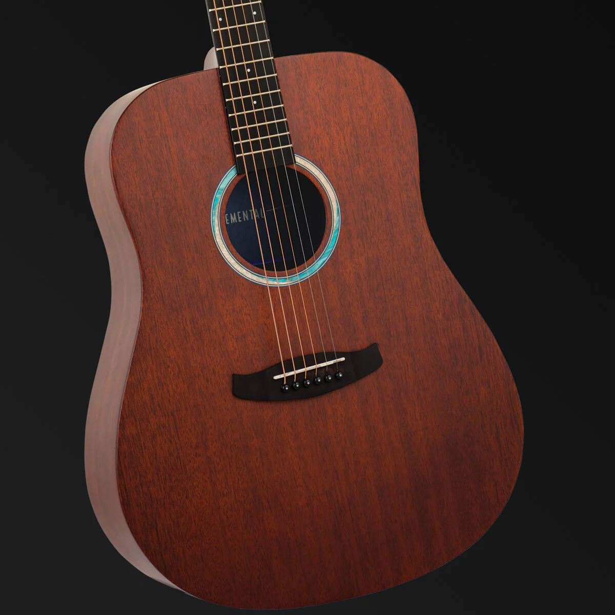 Tanglewood Elemental Solid Mahogany Top Dreadnought Acoustic Guitar - Image 2