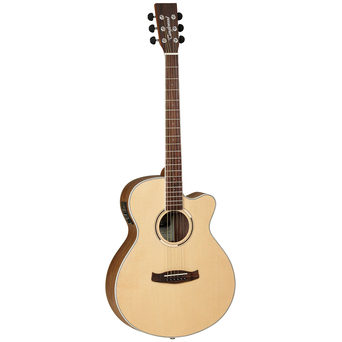 Tanglewood TDBTSFCEBW Discovery Exotic Superfolk Cutaway Electric Black Walnut