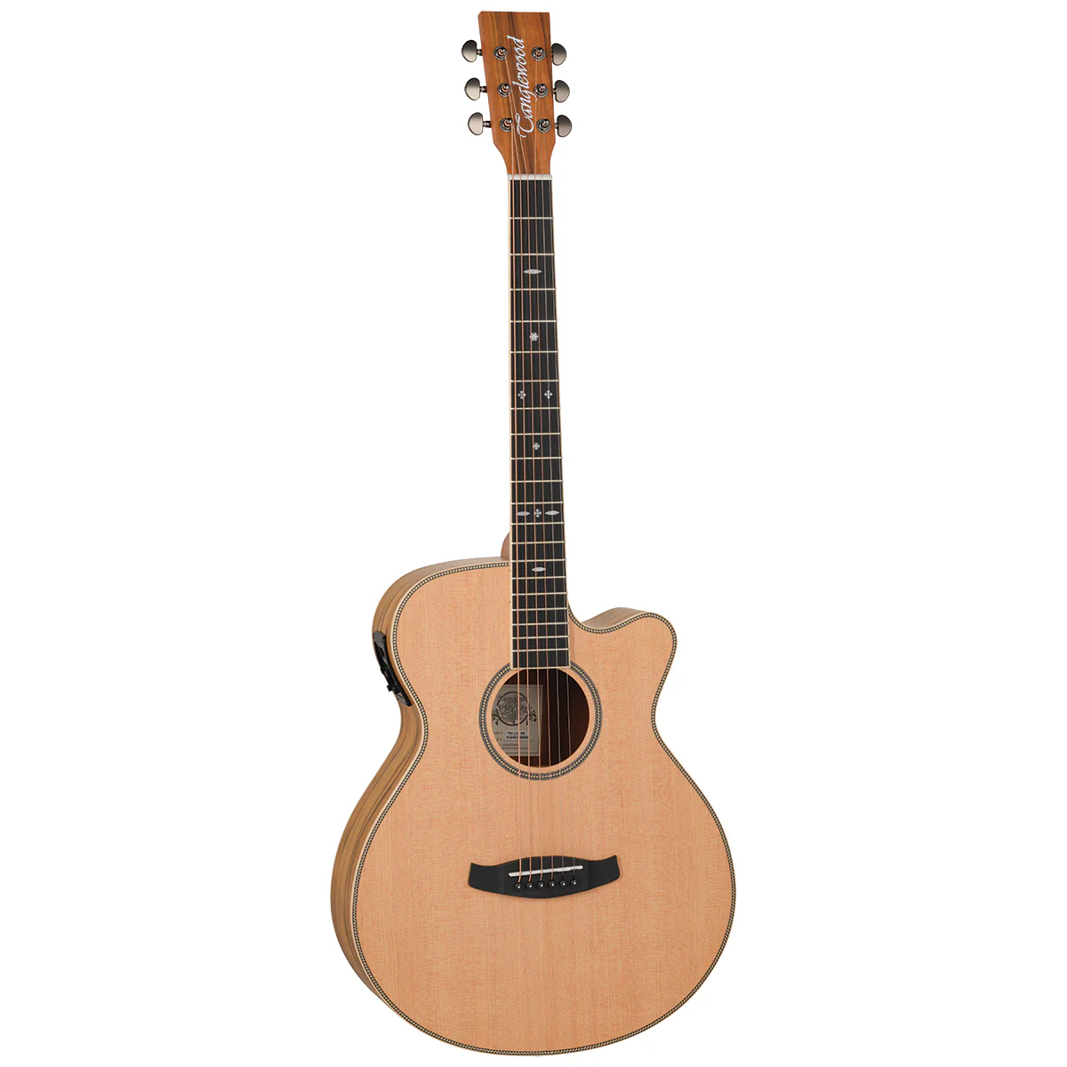 Tanglewood TRU4-CE-PW / TRPRO-SFCE-PW Reunion Pro Solid Australian Red Cedar Top Super Folk Cutaway Electric with Pacific Walnut B/S