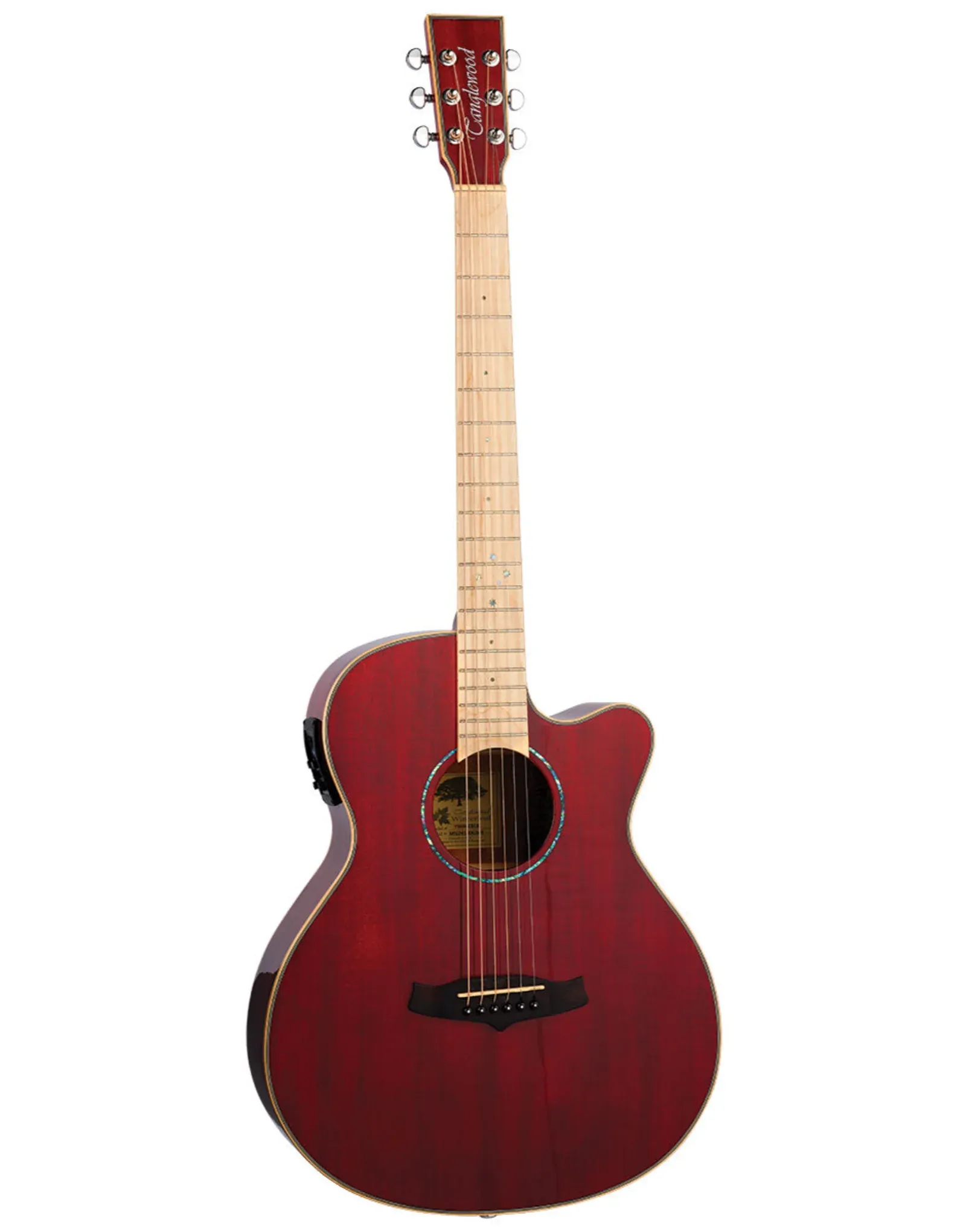 Tanglewood Winterleaf Pro Blonde Superfolk Cutaway Electric Barossa Red Gloss