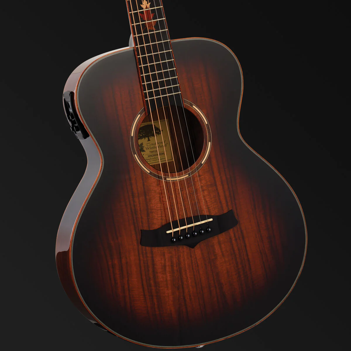 Tanglewood Winterleaf Pro Exotic Mini AcoustiCutaway Electriclectric Koa - Image 2