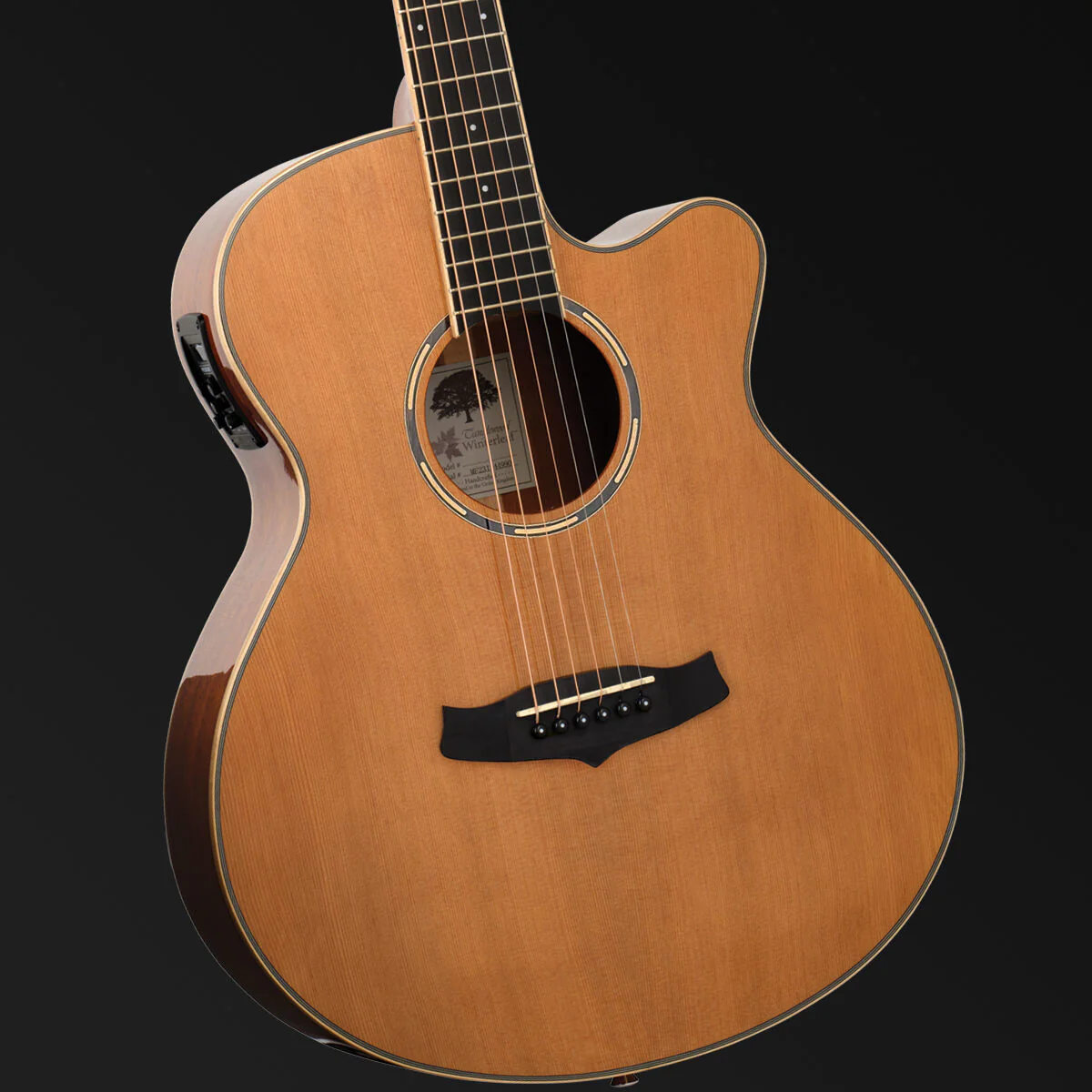 Tanglewood Winterleaf Pro Super Folk Cutaway Electric Acoustic Gloss Finish Guitar - Image 2