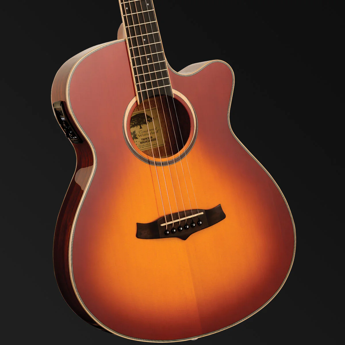 Tanglewood Winterleaf Pro Super Folk Cutaway Electric Sunburst - Image 2