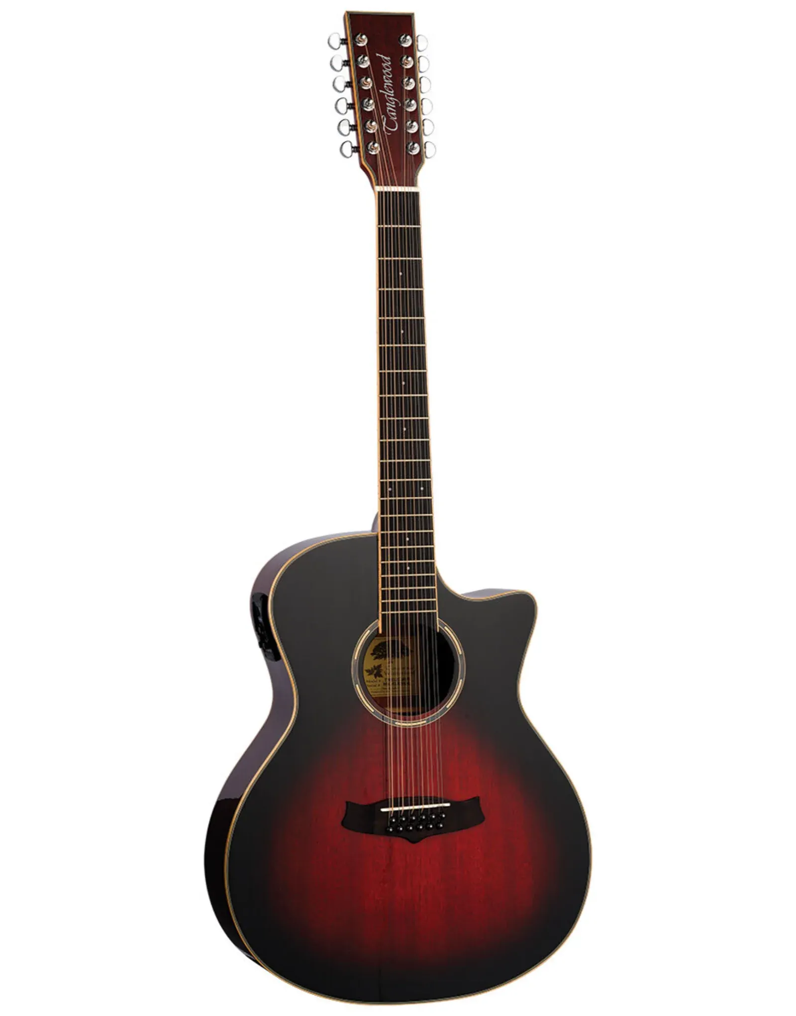 Tanglewood Winterleaf Pro Venetian Cutaway Electric 12-String Vintage Burst
