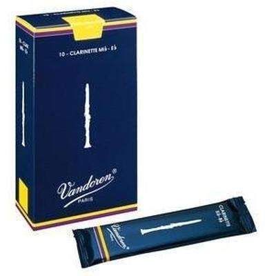 Vandoren B Flat Clarinet Reeds - TRADITIONAL - Box of 10 - Grade 3.5