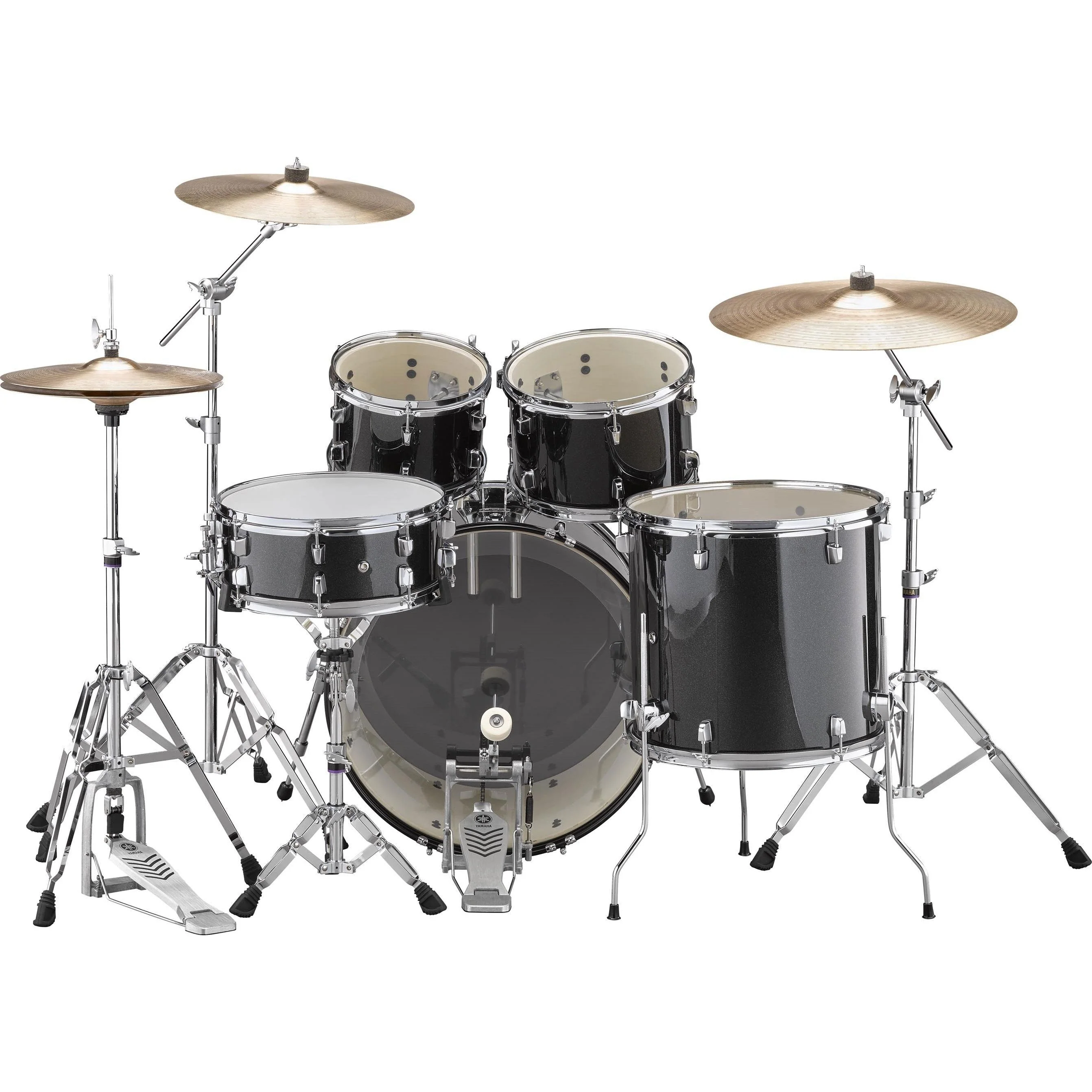 Yamaha Rydeen Euro Drum Kit In Black Glitter With Hardware Cymbals Sticks And Stool - Image 3