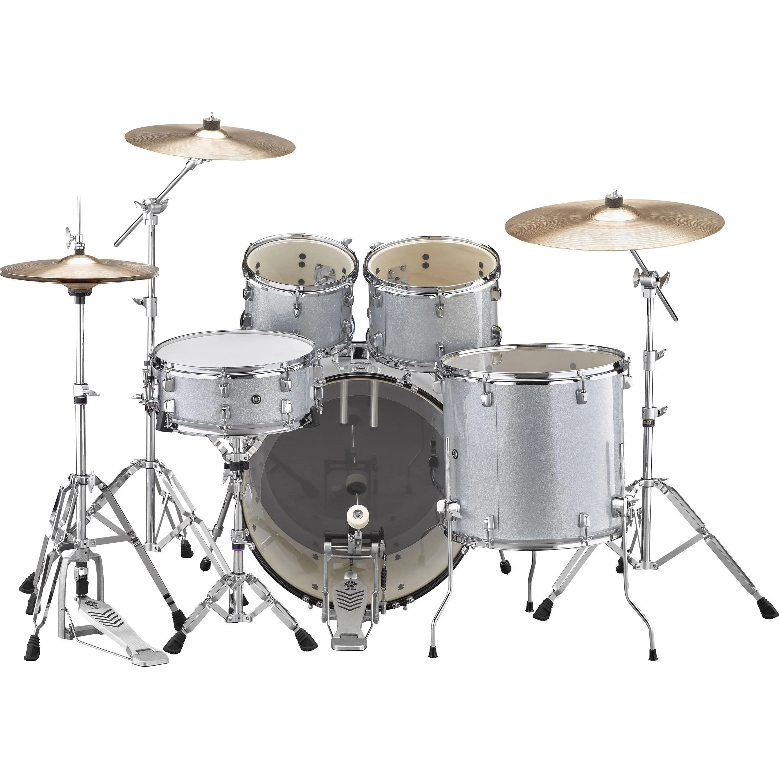 Yamaha Rydeen Euro Drum Kit In Silver Glitter With Hardware Cymbals Sticks And Stool - Image 3