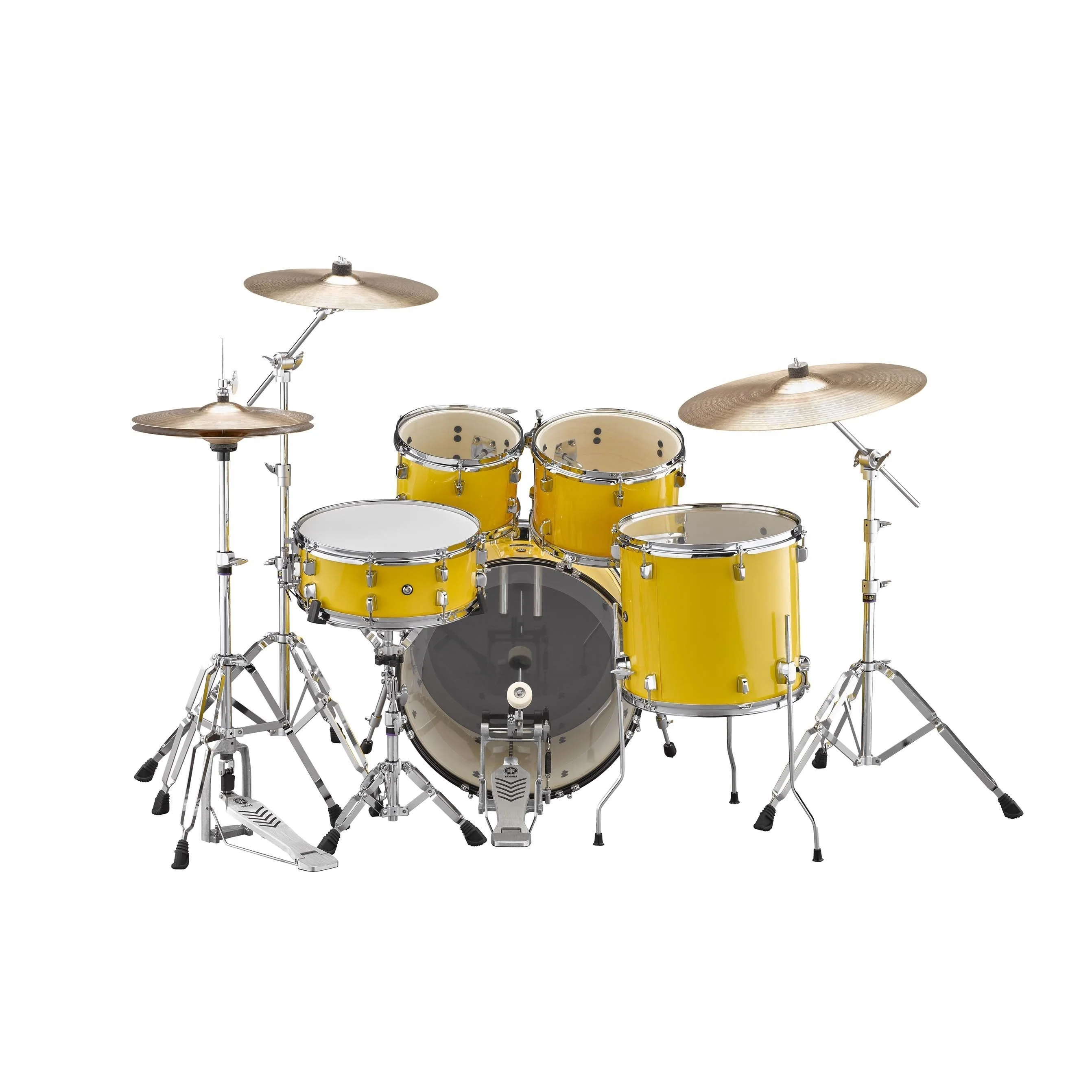 Yamaha Rydeen Fusion Drum Kit In Mellow Yellow With Hardware Cymbals Sticks And Stool - Image 3